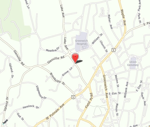 Location Map: 2 1/2 Dearfield Drive Greenwich, CT 06830